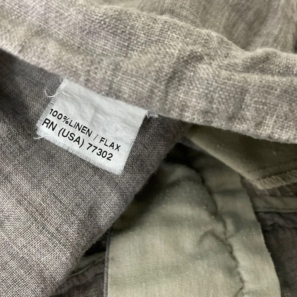 Zara Basic Flax Trouser pants women’s size M Gray Pockets